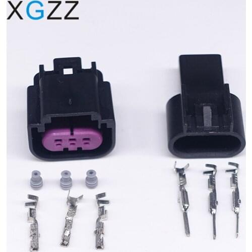 Free shipping 5sets 3pin auto wiring harness connector cable waterproof plug connecto