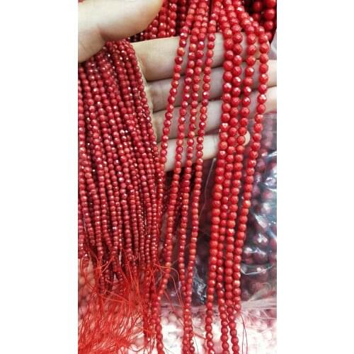 High Quality 2 3 4 mm Natural Stone Coral Beads Pink Small Loose Isolation Beaded for DIY Necklace Bracelet Jewelry Making