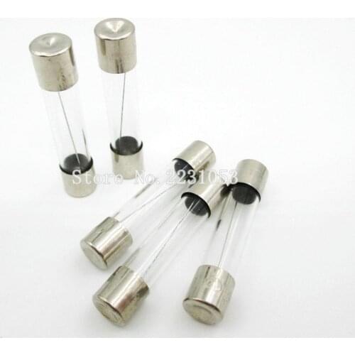 20PCS Fast Blow Glass Fuses 6x30 6*30mm 250V 0.5A 1A 2A 3A 4A 5A 6A 8A 10A 15A 20A 25A 30A AMP Tube Fuses