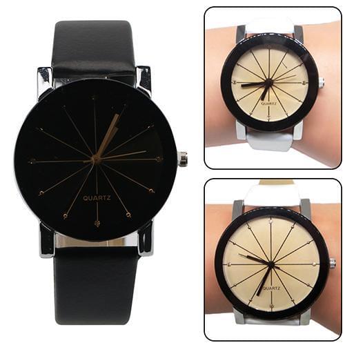 Womens watches Couple Watch Men Fashion Alloy Faux Leather Watches Quartz Clock Sports Dress Wrist Watch reloj mujer