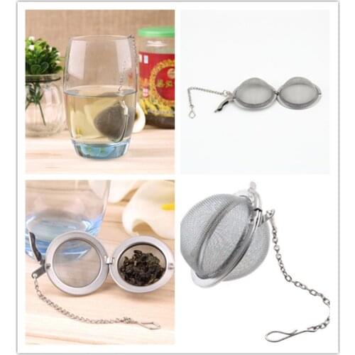 Tea Infuser Stainless Steel Sphere Mesh Tea Strainer Coffee Herb Spice Filter Diffuser Handle Tea Ball