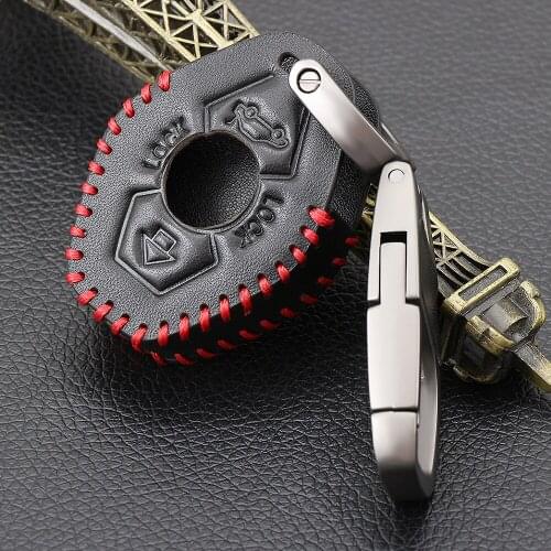 Genuine Leather Key Cover for BMW X3 X5 Z3 Z4 5 7 Series 325i E38 E39 E46 E53 E83 M5 Remote key holder smart key Case Key chain