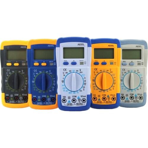 A830L LCD multimetro digitale AC DC tensione diodo frequenza Multitester Tester corrente Display luminoso con funzione cicalino