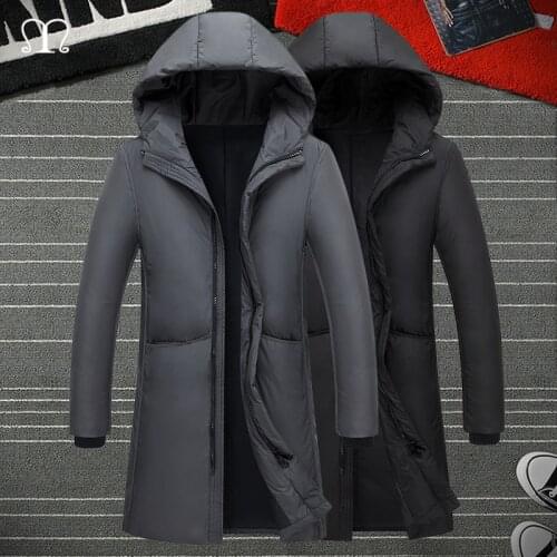 Long Down Jacket Men Winter Water and Wind-Resistant Coat Big Size Mens Hooded Hoodies Jackets Snow Overcoats Outdoor Warm 3XL
