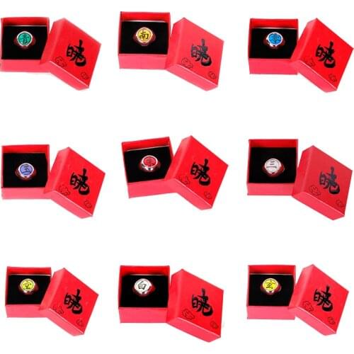 Naruto Shippuden Anime Action Figure Figurine Akatsuki Itachi Pain Ring Surrounding 4CM Metal Modle Gift Figma Toys For Children
