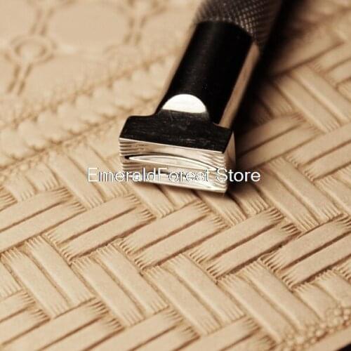 Leather carving printing tools DIY handmade new products, refined steel, carved weave veins, geometric prints