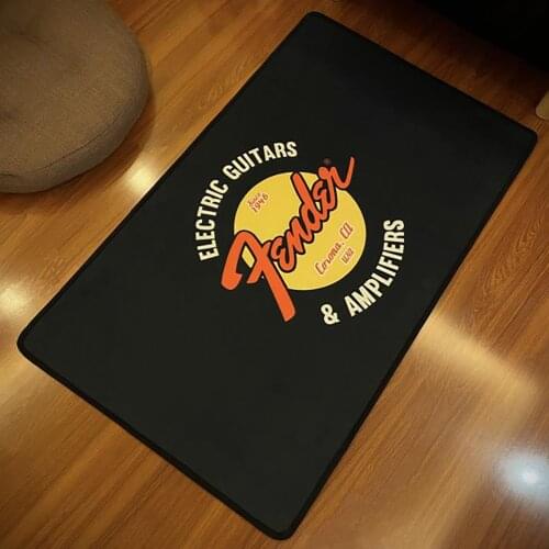 Fender Guitar Rock Round Carpet Floor Mats Area Rug Sound Insulation Pad for Love Music Room Bedroom Home Decorative Alfombra