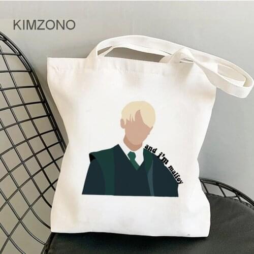 Draco Malfoy shopping bag handbag bolso shopper reusable tote bag jute boodschappentas cloth sac cabas grab