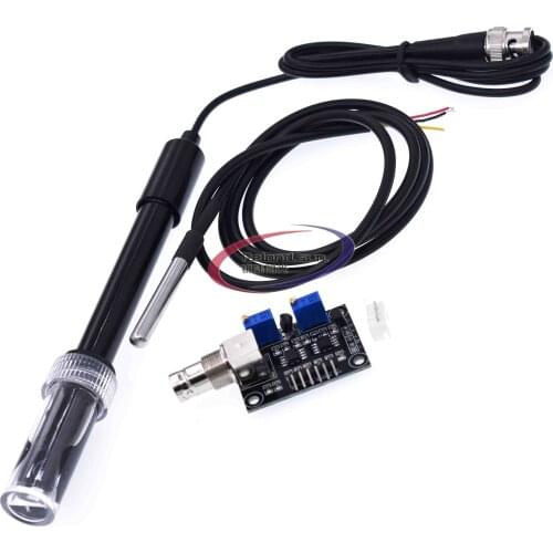Liquid PH0-14 Value Detect Sensor Module + PH Electrode Probe BNC for Arduino
