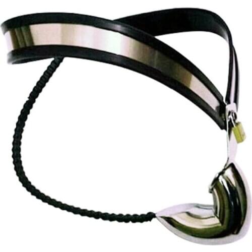 Stainless Steel Male Chastity Device Cock Cage Belt Man Underwear Belt Penis Lock Cock Cage BDSM Sex Toys for Men