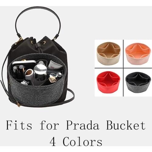 Insert Bag Organizer for Bucket Bag 4 Colors Makeup Handbag Organizer Inner Purse Portable Cosmetic Inside Bags Mini Small Bags