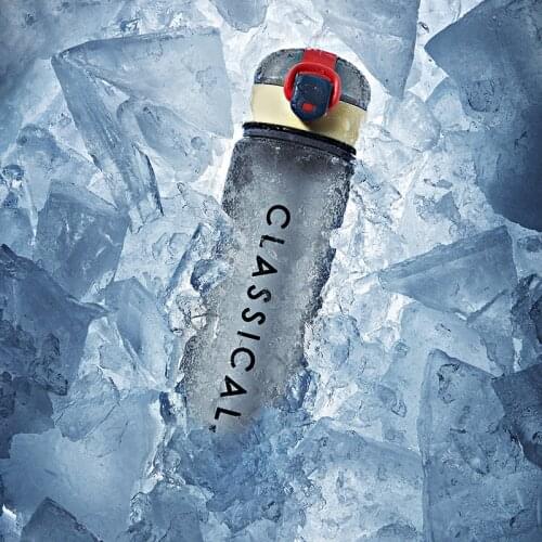 New Fashion Trend Plastic Bottle Outdoor Elastic Cover Sports Portable Car Water Bottle Male And Female Couple Water Bottle