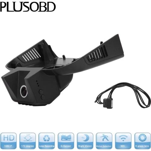 PLUSOBD Car Camera Wifi HD 1080P For Benz GL M 166 Dash Cam With Built In Speaker App Control NT96655 Hidden Install G-sensor