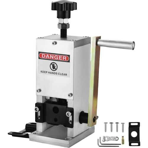 Portable Scrap Recycle 0.06-0.98 inches Manual Wire Stripping Machine with Hand Crank Aluminum Construction Wire Stripping Tool