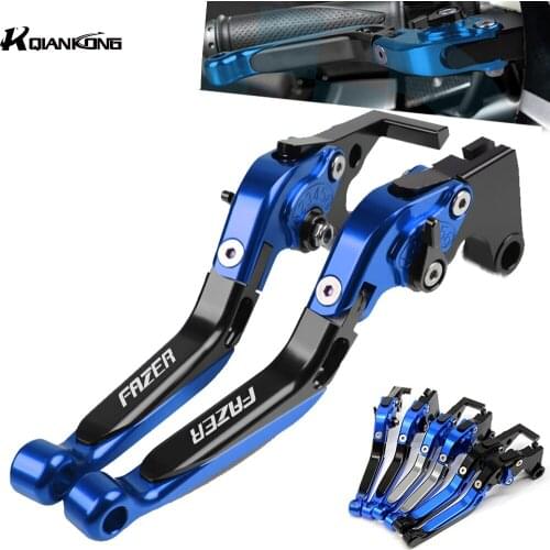 With FAZER LOGO Brake Handle Adjustable Motorcycle Clutch Brake Lever Handle For Yamaha Fazer 600 1998 1999 2000 2001 2002 2003