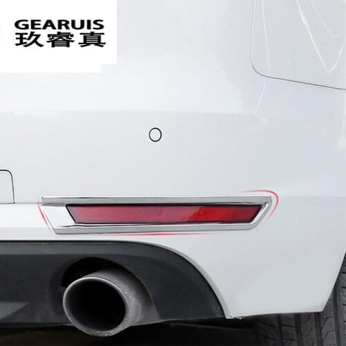 Car styling For Audi A4 B9 Trunk Rear fog lamps covers grille slats lights Stickers decoration stainless steel auto Accessories