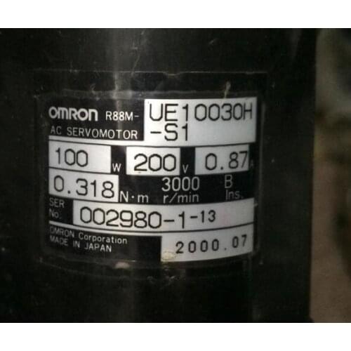 Servo motor R88M-UE10030H-S1 , Used one , 90% appearance new , 3 months warranty , in stock