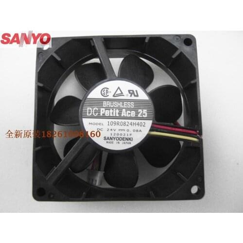 SANYO Blowers 109R0824H402 8025 24V 0.08A three lines