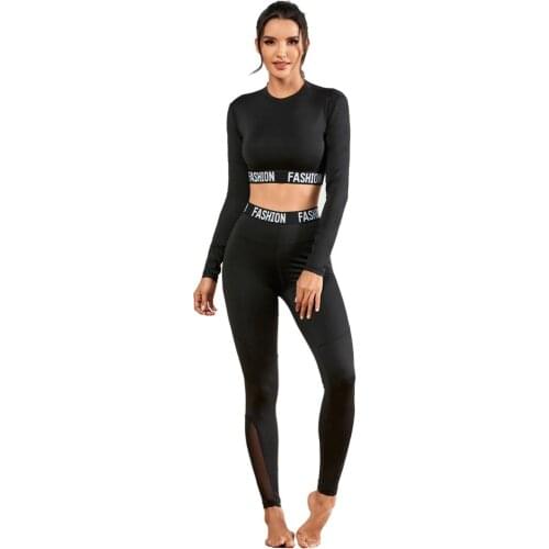 2 Piece set Women Yoga Sets Female Sport Gym suits Wear Running Clothes Girl Fitness Sport Yoga Suit Long Sleeve yoga Tracksuits