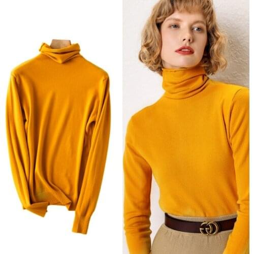Turtleneck Women Knitted Cashmere Sweater Jumper 2021 Autumn Winter Warm Candy Color Pullover Pull Femme Hiver Woman Sweaters