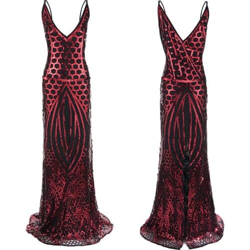 Sexy Dresses Prom Long Elegant Sequined Taffeta Sleeveless Floor-Length Women Dress Vestidos De Fiesta Largos Elegantes De Gala