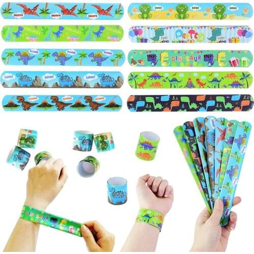 10pcs Dinosaur Clap Circle Toys Jungle Safari Birthday Party Jurassic World Dino Party 1st Boy Roar Birthday Party Favor Gifts