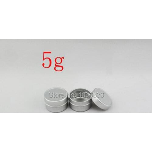 100pcs/lot, 5g Aluminum Jar, Cosmetic Cream Jar, Aluminum Metal Packaging Box , Tin Containers