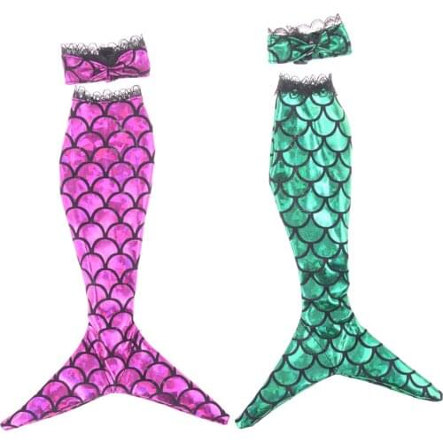 Fashion 2PCS/Set Handmade Dolls Party Dress Gown Skirt Clothes Mermaid Tail Dress For Doll Baby Toys