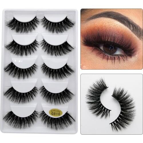 5/3/2 Pairs of 3D mink Eyelashes Natural False Eyelashes Curling mink Eyelashes Zero Cruelty cilia Eyelashes Eye Makeup Tool