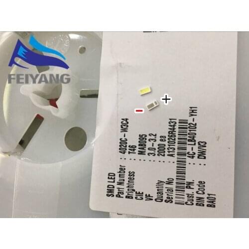 500pcs AOT LED Backlight Middle Power LED 0.5W 3V 4020 48LM Cool white LCD Backlight for TV TV Application 4020C-W3C4 EVERLIGHT
