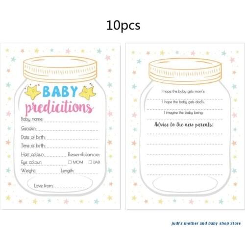 67JC 10 Pack Advice and Prediction Cards for Baby Shower Game Parent Message Advice
