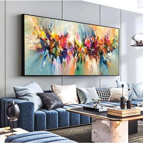 Abstract Colorful 5d Diy Diamond Painting Flower Wall Art For Living Room Home Decoration Square Diamond Embroidery 5 Colors
