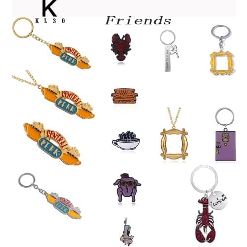 Friends TV Shows Accessories Keychain Gold Photo Frame Lobster Metal Pendant Keyring For Men Women Best Friends Car Gift