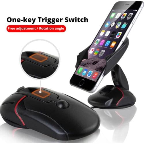 Multifunctional Car Mobile Phone Holder 360 Rotating Mouse Creative Suction Cup Bracket Mobile Phone Car Folding Holder Bracket