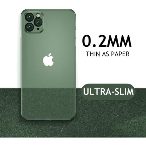 0.2mm Ultra Thin Hard Soft Case For iPhone 11 Pro X Xr Xs Max Matte PP Plastic Back Cover For iPhone SE 2 6 6S 7 8 Plus iPhone11