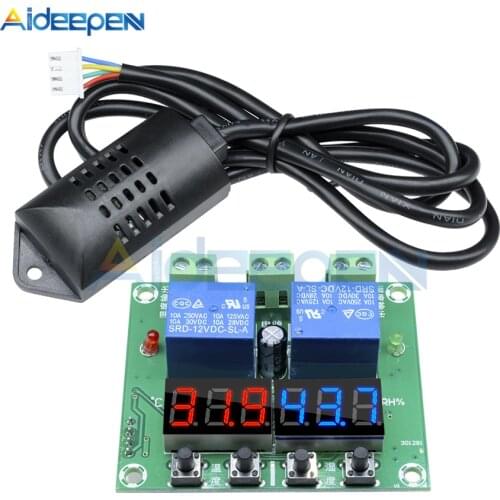 XH-M452 LED Digital Thermostat Temperature Humidity Control Thermometer Hygrometer DC 12V Controller Relay Module