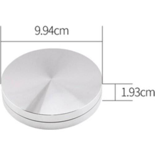 Diameter:100mm Miniature aluminum alloy turntable base bearing small display handicraft small rotary table Mini rotator
