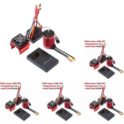F540 Brushless Motor ESC Heat Sink Programmer Card for 1/10 RC Car Redcat Electric Volcano EPX PRO Blackout XTE