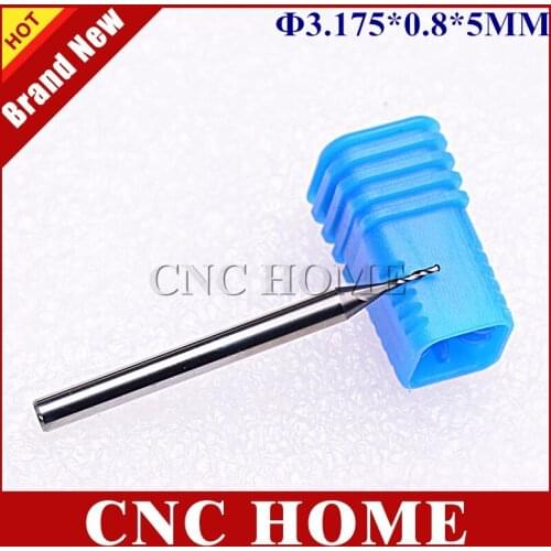 5pcs 3.175mm*0.8mm*5mm Import Tungsten Carbide Aluminum PCB Milling Cutter CNC Router Bits Rotary Burr Tools