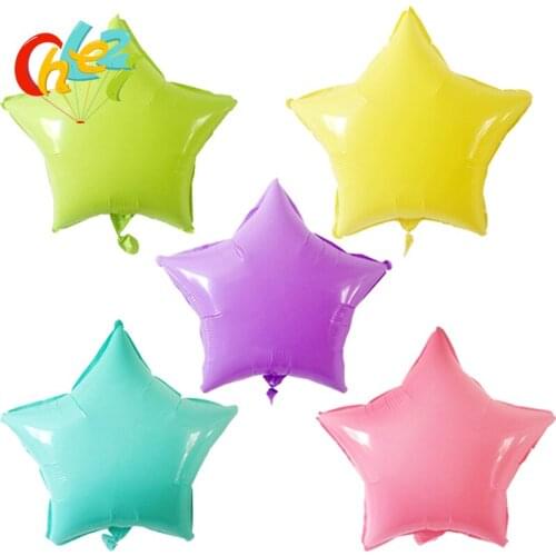 10pcs New arrival Macarons 18inch Star Foil balloons baby Girls Boy Birthday Party Supplies Wedding Party Decor helium Balloon