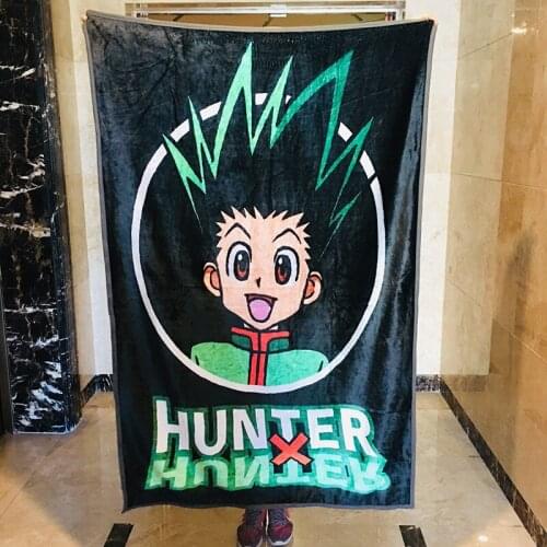 HUNTERxHUNTER Anime Customized Blanket Plush Velvet Warm Decoration Bed Home Throw Sofa Blankets Unisex Gifts NEW