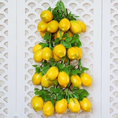 Simulation Fruit Vegetable String Artificial Lemon Foam Model Farmhouse Hotel Decoration Photography Prop Home Pendant