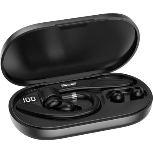 K29 BT Business Headset Wireless Earpiece Single Earhook With Charging Box Mic Led Display Earphones for Business/Driving/Office