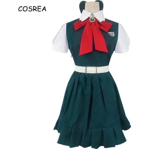 Anime Danganronpa 2 Sonia Nevermind Cosplay Costume Shirt Dress Full Set Uniform Outfits Wig Hair Womens Clothing Halloween