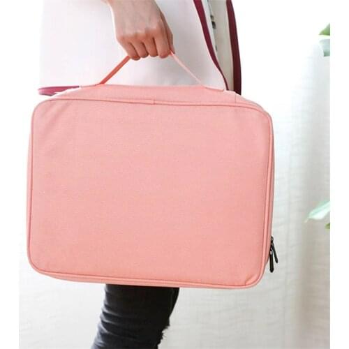 Multi-functional Waterproof Briefcase Oxford For Notebooks Pens Computer Stuff A4 Document Bags Filing Pouch Portable