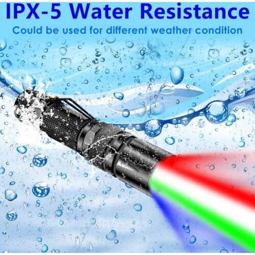 Powerful Flashlight Led Zoom Color Rechargable Battery With Glow Stick Waterproof For Fishing Camping Party Emergency Work Light