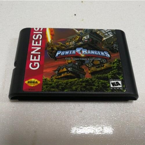 Power Rangers The Fighting Edition 16 Bit MD Game Card Sega Mega Drive Genesis