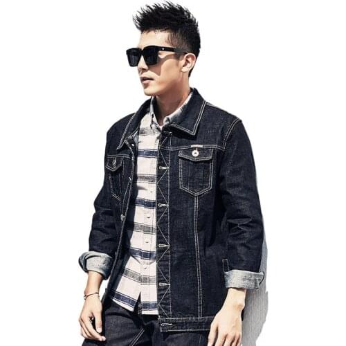 Mens Denim Clothing 2021 New Springtide Fat Denim Jacket Large Size plus-Sized Size Jacket