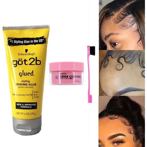 Got2b Glued Freeze Spray 170g got2b Ultra hold Glued Invincible Styling Hair Gel for lace wig lace tint spray Invisibale glue