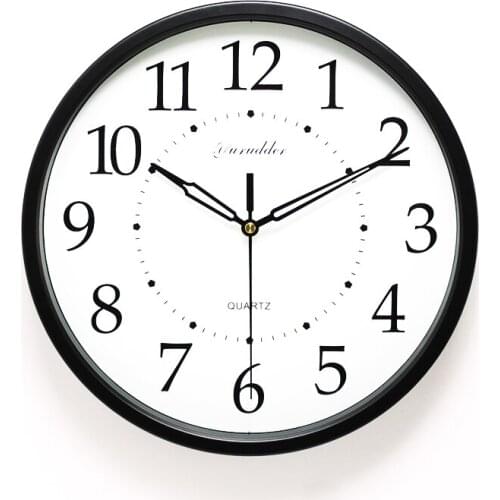 Newest 12 Inches 0366 Modern Simple Design Fashion High quality Metal Frame Round Big Decorative silent Wall Clock
